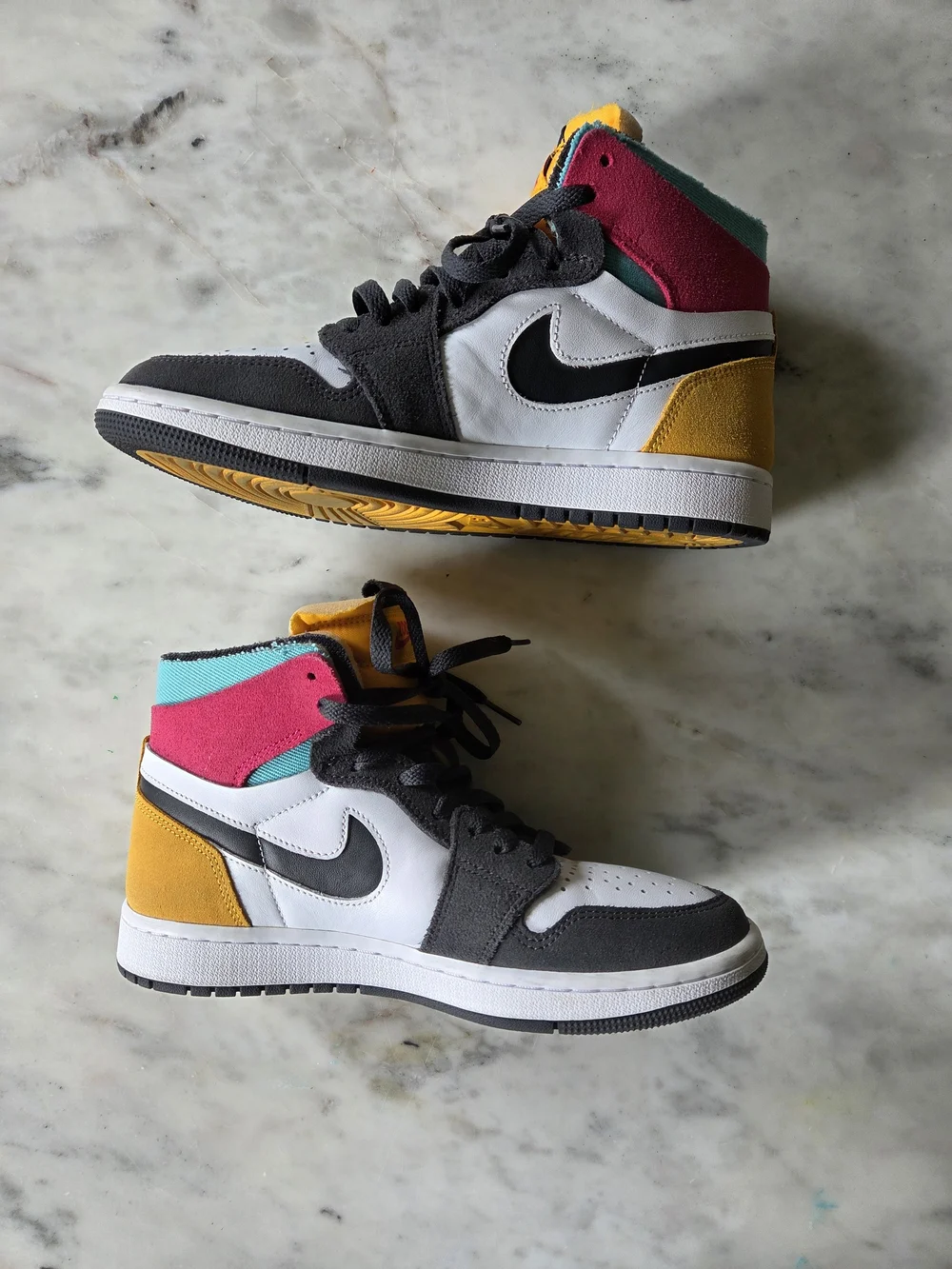Men's 6 Air Jordan 1 High Zoom Comfort Multi-Color Basketball Shoes
